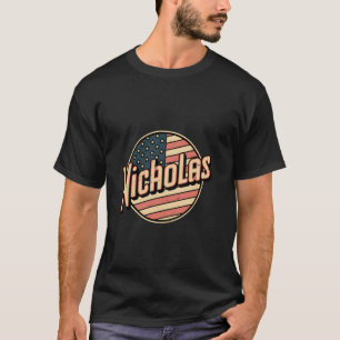 ニコラス 名前入り アメリカ フラッグ パトリオット オリジナル Tシャツ