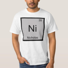 ニコラス 名前 化学 元素 周期表 Tシャツ