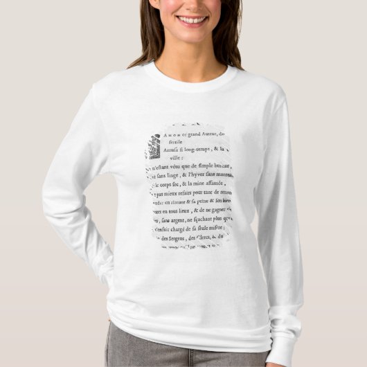 ニコラスBoileau著「風刺」 Tシャツ (正面)