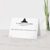 ニコラスde Fer 1700年著パリ市の地図 カード (裏面)