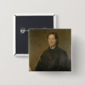 ニコラスde Malebrancheのポートレート 缶バッジ (正面&裏面)