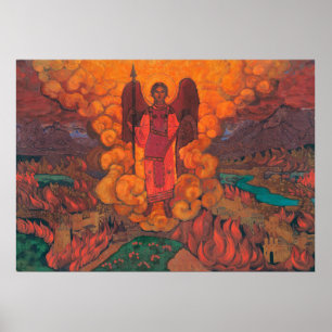 ニコラスRoerichの最後の天使の大きいキャンバスのGiclee Pr ポスター