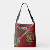 ニコラソンクランバッジ&タータンチェックトート クロスボディバッグ (裏面)