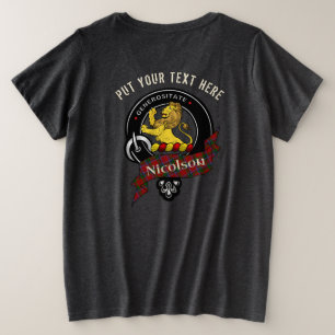 ニコラソンクランパーソナライズされたバッジ女子 プラスサイズTシャツ