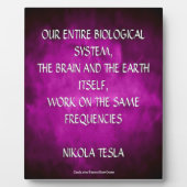 ニコラテスラ引用文 – 同一周波数 フォトプラーク (正面)