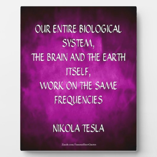 ニコラテスラ引用文 – 同一周波数 フォトプラーク (正面)