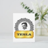 ニコラテスラ金ゴールド ポストカード (スタンド正面)