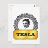 ニコラテスラ金ゴールド ポストカード (正面/裏面)
