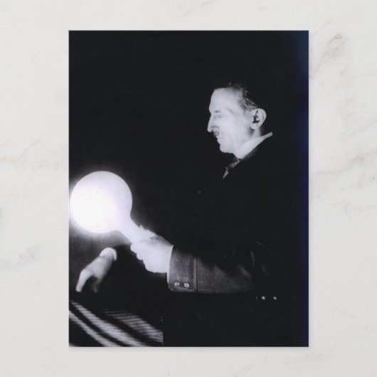 ニコラテスラ1898年頃。 ポストカード (正面)