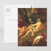 ニコラプッサン – ミダスウォッシングアットリバーパクトラス ポストカード (正面/裏面)