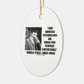 ニコラ・テスラが宇宙線装置を利用した セラミックオーナメント (左)