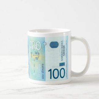 ニコラ・テスラのセルビアの通貨のマグ コーヒーマグカップ
