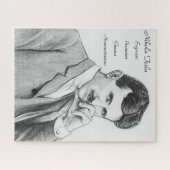 ニコラ・テスラのポートレートのパズル520部分 ジグソーパズル (横)