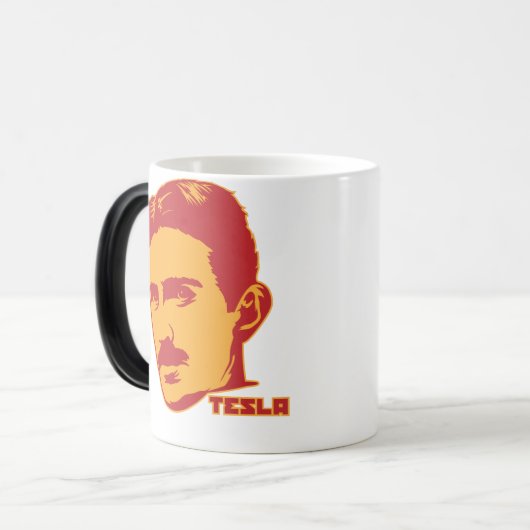ニコラ・テスラのポートレートのマグ モーフィングマグカップ (正面左)