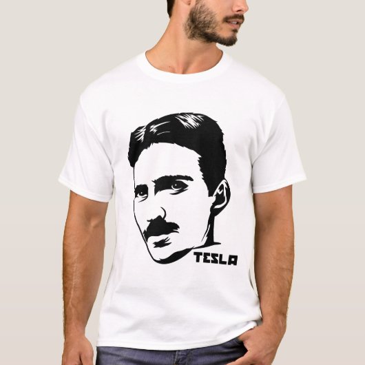 ニコラ・テスラのポートレートのTシャツ Tシャツ (正面)