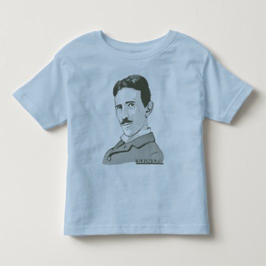 ニコラ・テスラのポートレート トドラーTシャツ (正面)