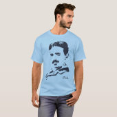 ニコラ・テスラのルール!ネイビー Tシャツ (正面フル)