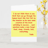 ニコラ・テスラの引用文 カード (黄色い花)