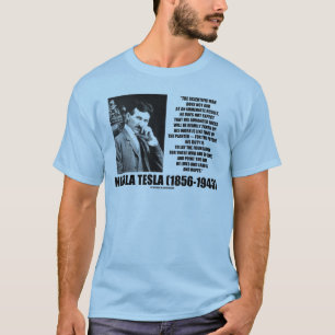ニコラ・テスラの科学的な人は即時を向けません Tシャツ