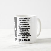 ニコラ・テスラの科学者の同等化関係の引用文無し コーヒーマグカップ (正面右)