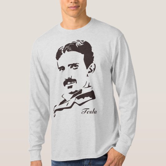 ニコラ・テスラの規則! ブラウン Tシャツ (正面)