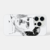 ニコラ・テスラの顔 iPhoneケース (裏面横)