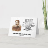 ニコラ・テスラは未来が真実の引用文を告げるようにしました カード (正面)