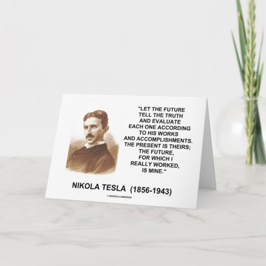 ニコラ・テスラは未来が真実の引用文を告げるようにしました カード (正面)