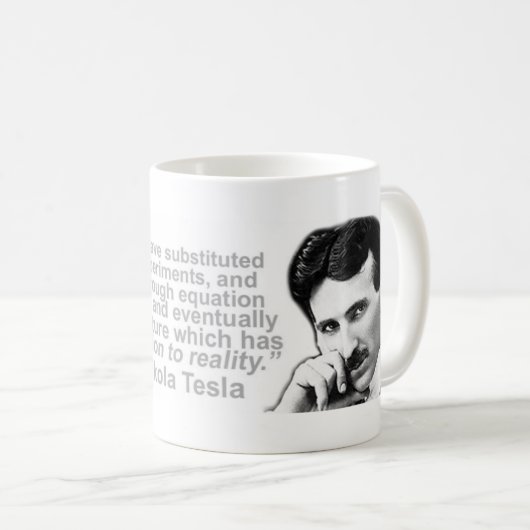 ニコラ・テスラは知恵のコーヒー・マグを引用しました コーヒーマグカップ (正面右)