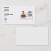 ニコラ・テスラはI宇宙線を利用しました 名刺 (正面/裏面)