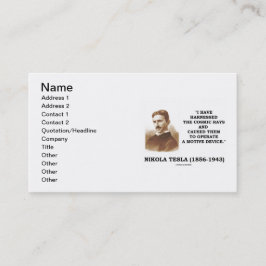 ニコラ・テスラはI宇宙線を利用しました 名刺