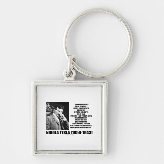 ニコラ・テスラ自然運動 キーホルダー (正面)
