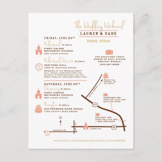 ニコルのためのイベントマップ封入カードカスタムデザイン エンクロージャーカード (正面)