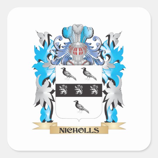 ニコルズコートオブアームズ – 家紋 スクエアシール (正面)