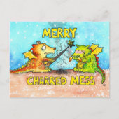 ニコル・ジャネスによるドラゴンメリークリスマスポストカード ポストカード (正面)