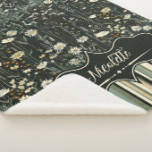 ニコレットダークデイジーフローラ ストライプの シェルパブランケット (3/4)