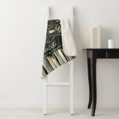 ニコレットダークデイジーフローラ ストライプの シェルパブランケット (インサイチュ)