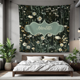 ニコレットダークデイジーフローラ フリースブランケット