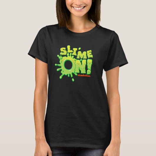 ニコロデオンのスライムのオンとオン Tシャツ (正面)