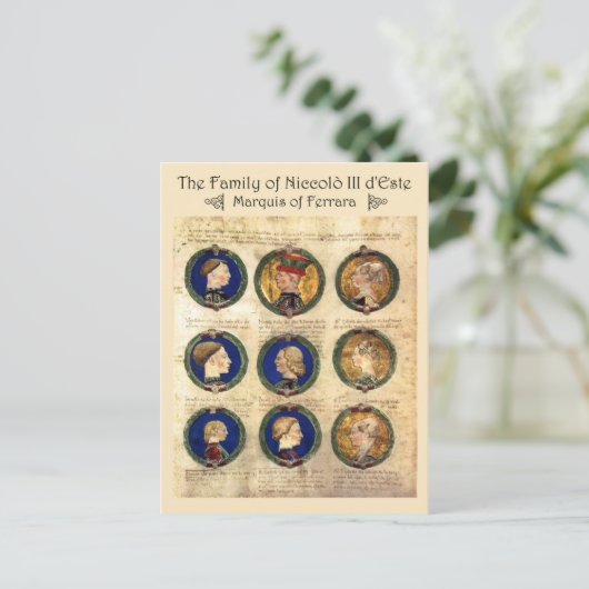 ニコロ・ディエステの家族 ポストカード (スタンド正面)