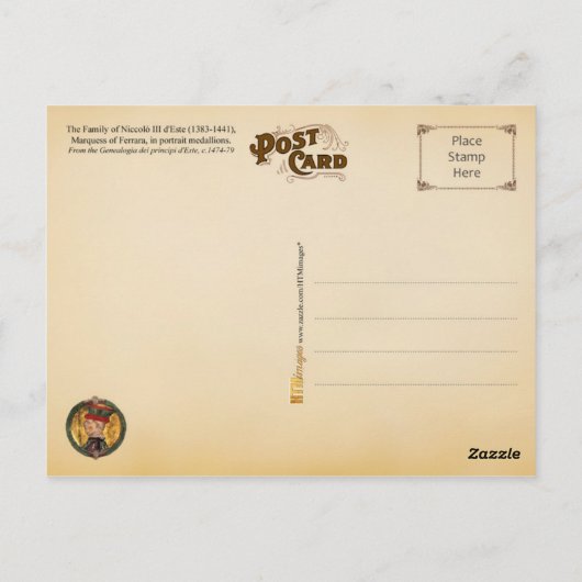 ニコロ・ディエステの家族 ポストカード (裏面)