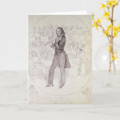 ニコロ・パガニーニ、バイオリニスト カード (黄色い花)