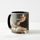 ニコロ・マキャヴェリ氏の勉強、Stephano Ussi著 マグカップ (正面左)