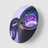 ニコン撮影カメラ ラウンド壁時計 (傾斜)