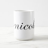 ニコールのパーソナライズな一流のコーヒー・マグ-黒 コーヒーマグカップ (中央)