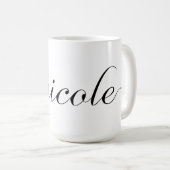 ニコールのパーソナライズな一流のコーヒー・マグ-黒 コーヒーマグカップ (正面右)