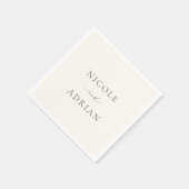 ニコールアイボリーエレガントウェディング スタンダードカクテルナプキン (角)