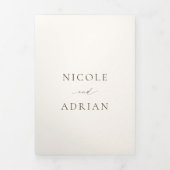 ニコールアイボリーエレガントウェディング 三つ折り招待状 (カバー)