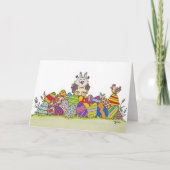 ニコールジャネスによるイースターフクロウのグリーティングカード シーズンカード (正面)