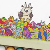 ニコールジャネスによるイースターフクロウ葉書 シーズンポストカード